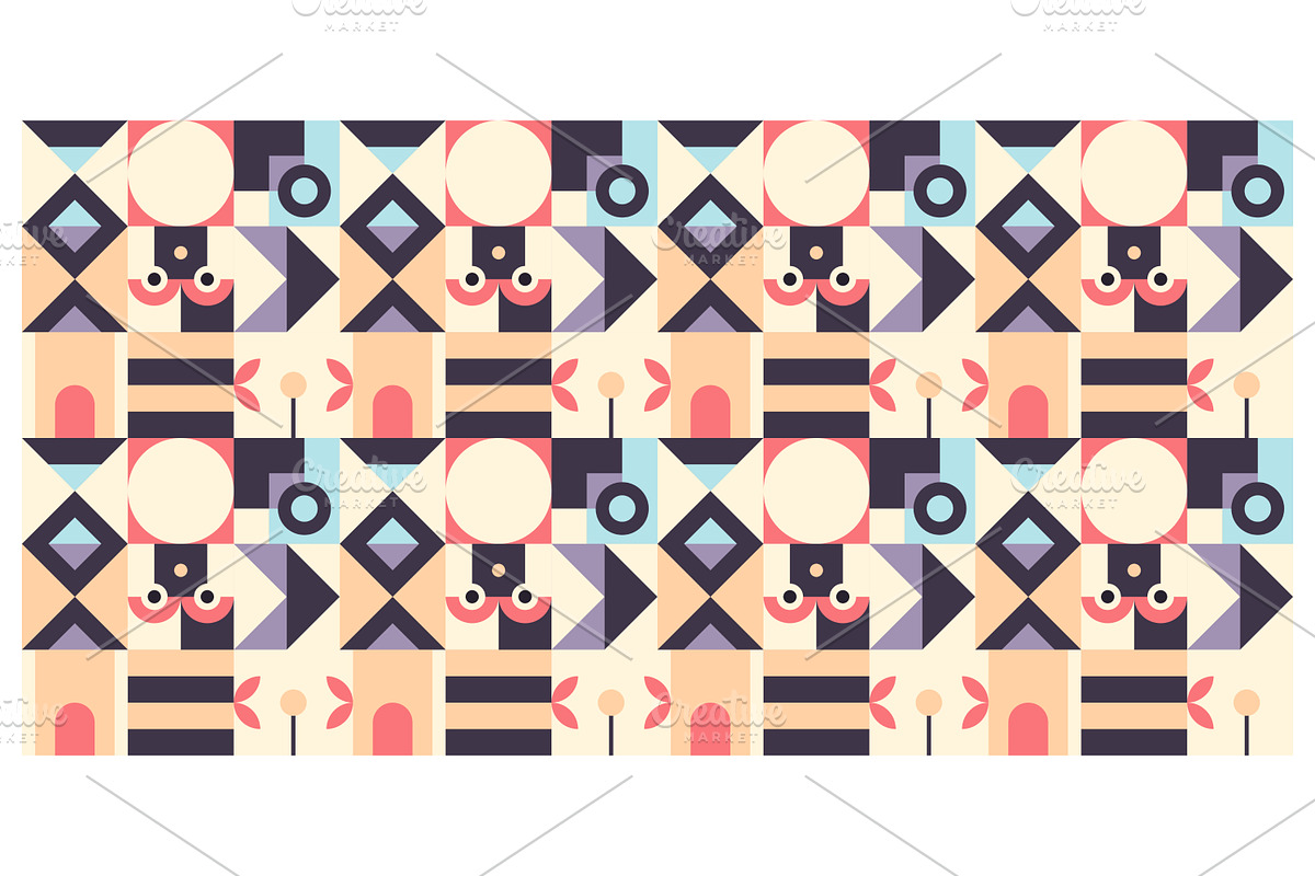 Geometric mosaic pattern, a Decorative Illustration by Creative Backgrounds