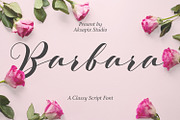 Barbara - A Classy Script Font, a Script Font by Aksapix Studio (Thumbnail 1 of 11)