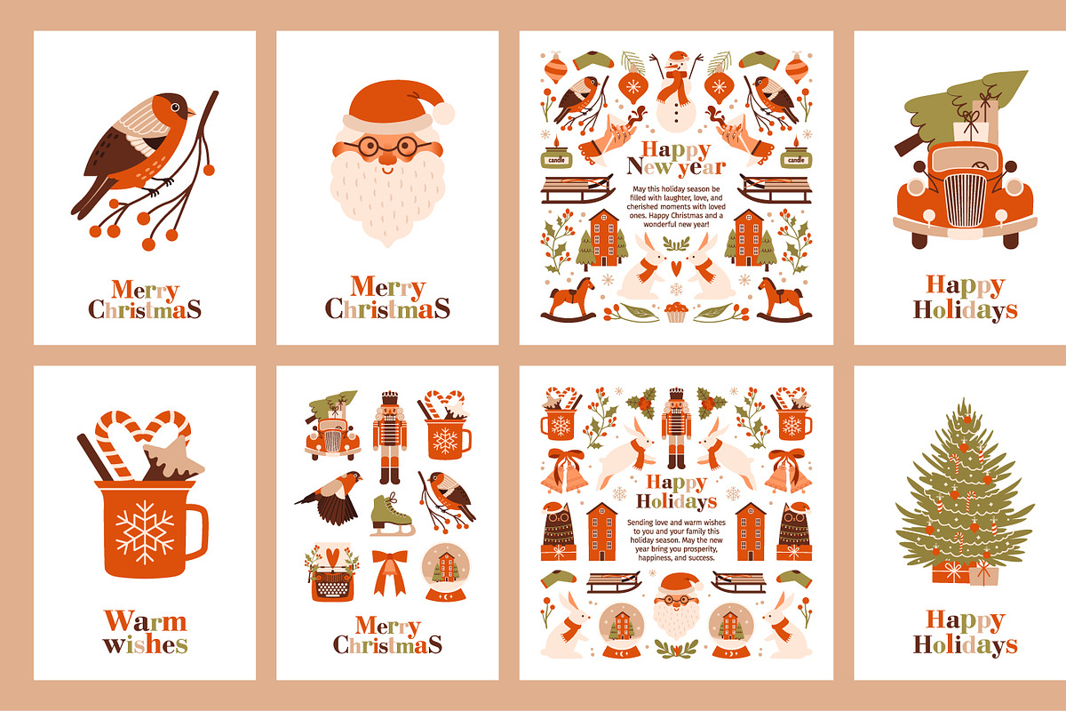 Naive Christmas. Clip arts & cards, a Seasonal Illustration by Renberrry.Store (Photo 4 of 10)