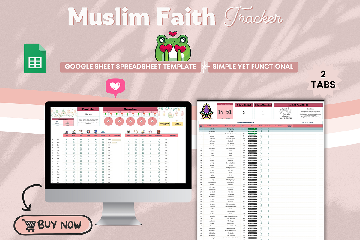 Simple Muslim Faith Tracker, a Templates & Theme by bellaROSEworkshop (Photo 6 of 6)