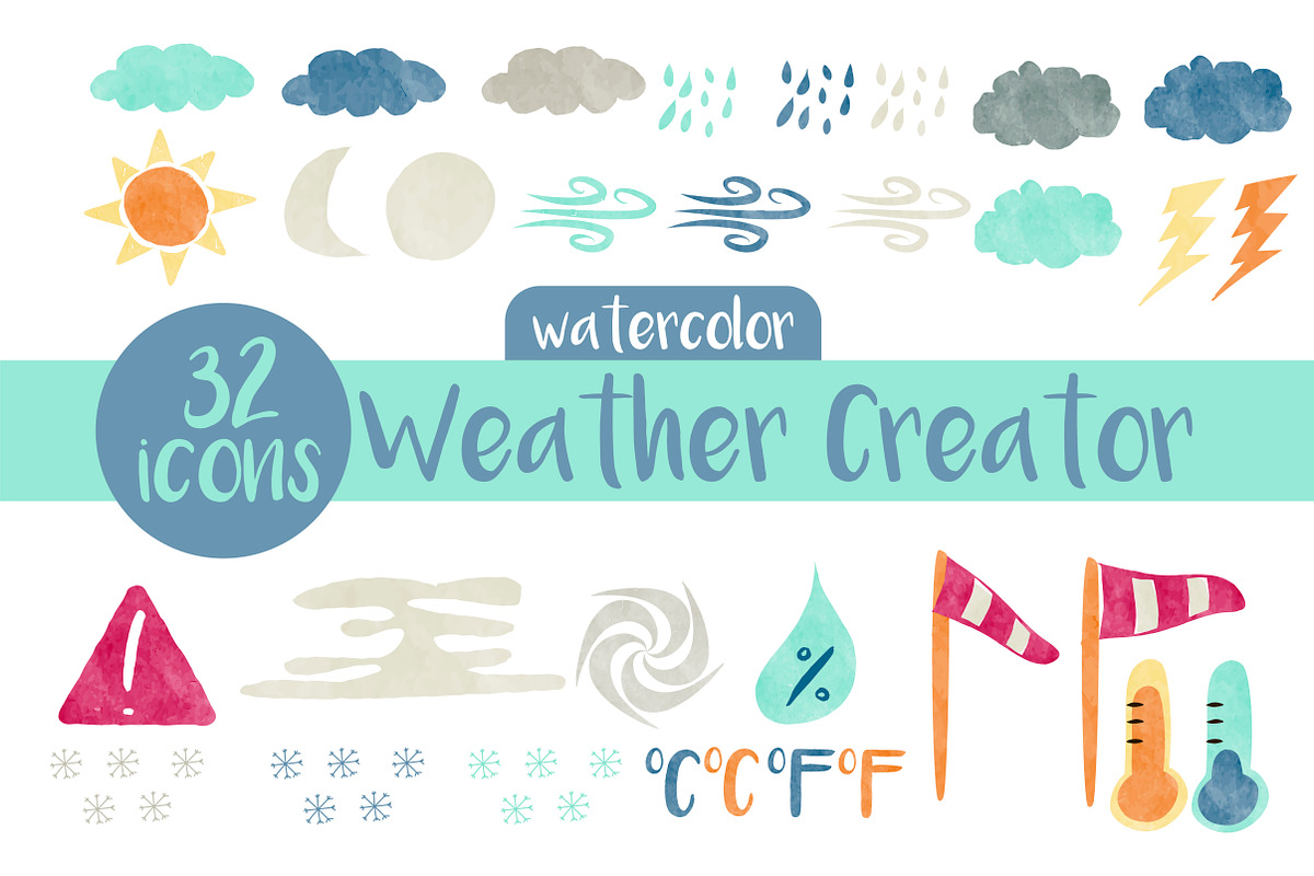 Weather Creator, Watercolor, an Icon by Luis Quesada Design (Photo 1 of 2)