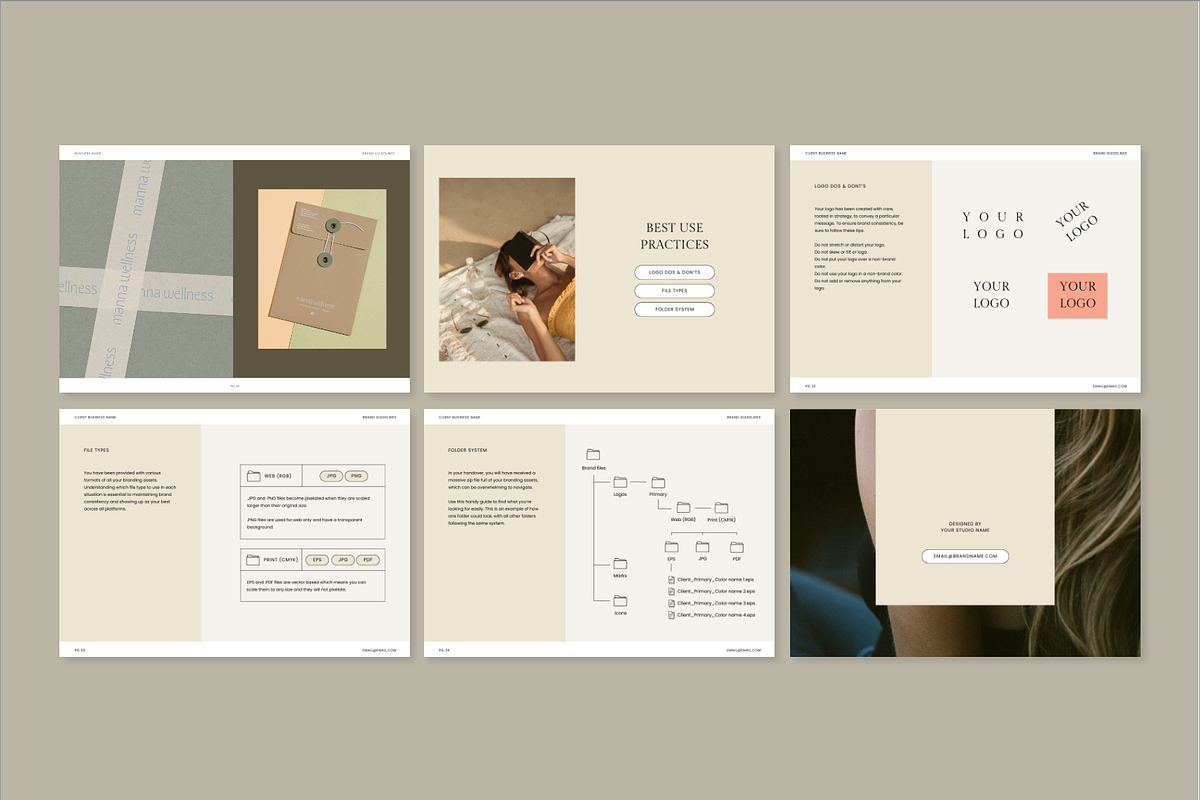 Brand Guidelines Template, a Presentation Template by Studio_Evergreen (Photo 10 of 11)