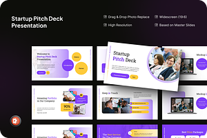 Startup Pitch Deck Powerpoint, a Presentation Template by SquidPixey