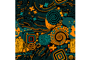 Seamless abstract cheerful graphic
