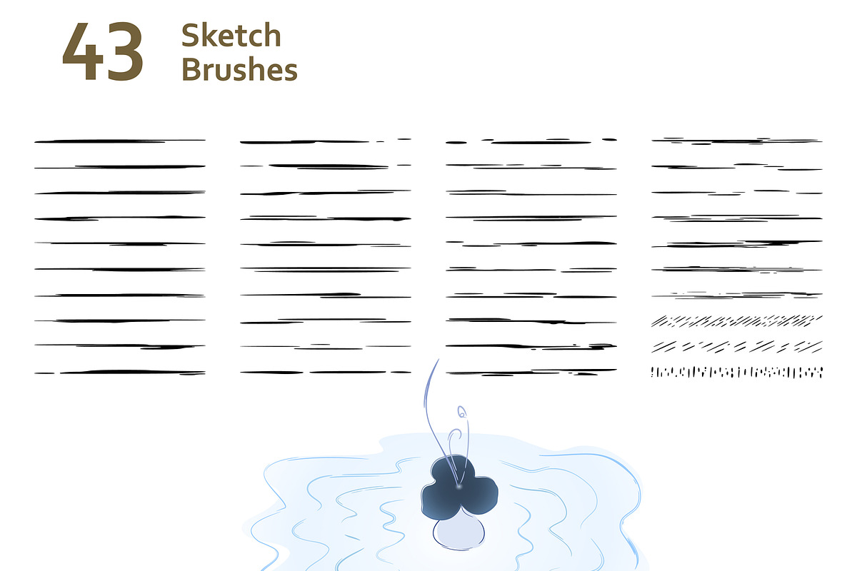 AI Hollow + Wooden + Sketch Brushes, a Brush Add-On by 103cia (Photo 3 of 3)
