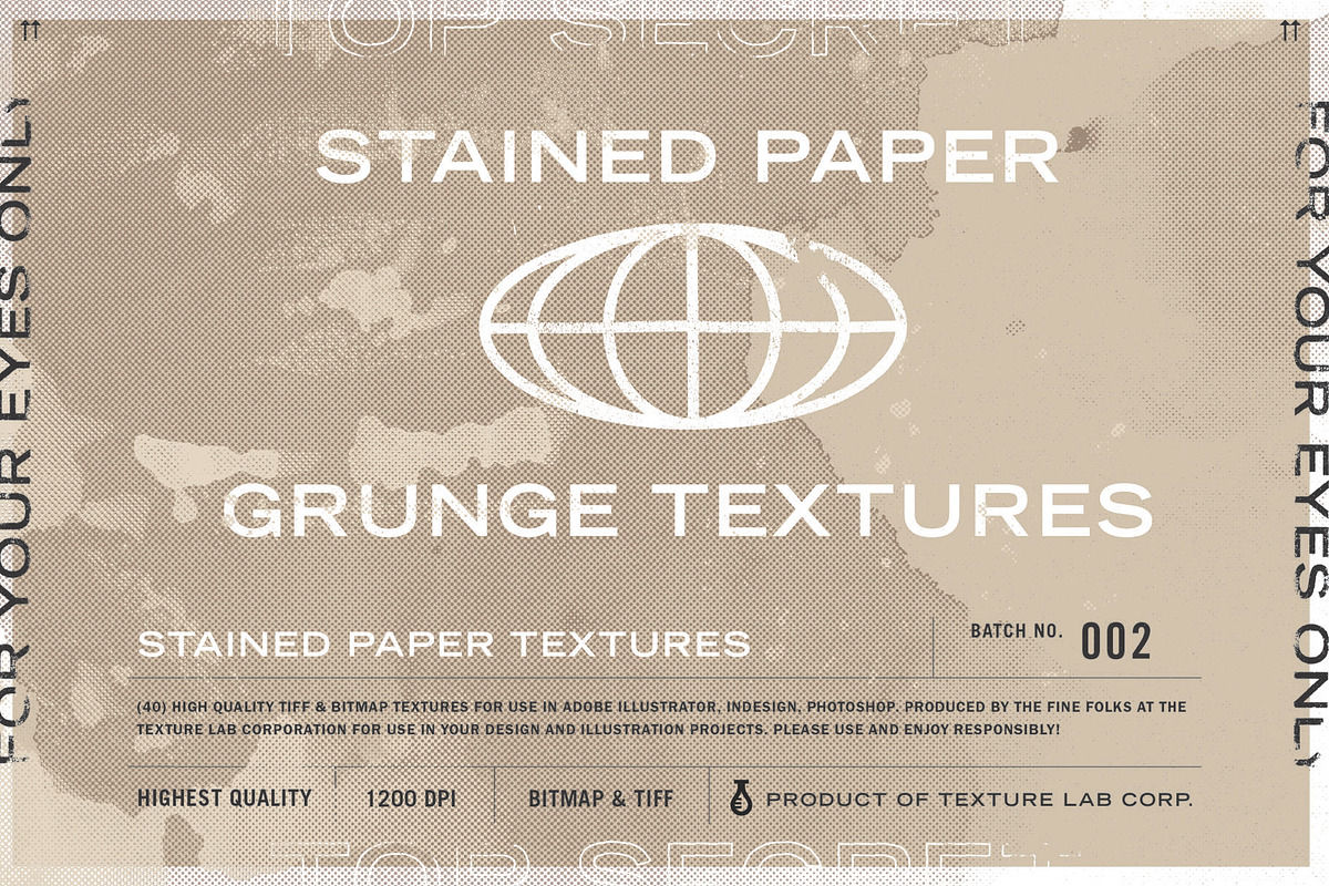 Stained Paper Textures, a Texture Graphic by Texture Lab
