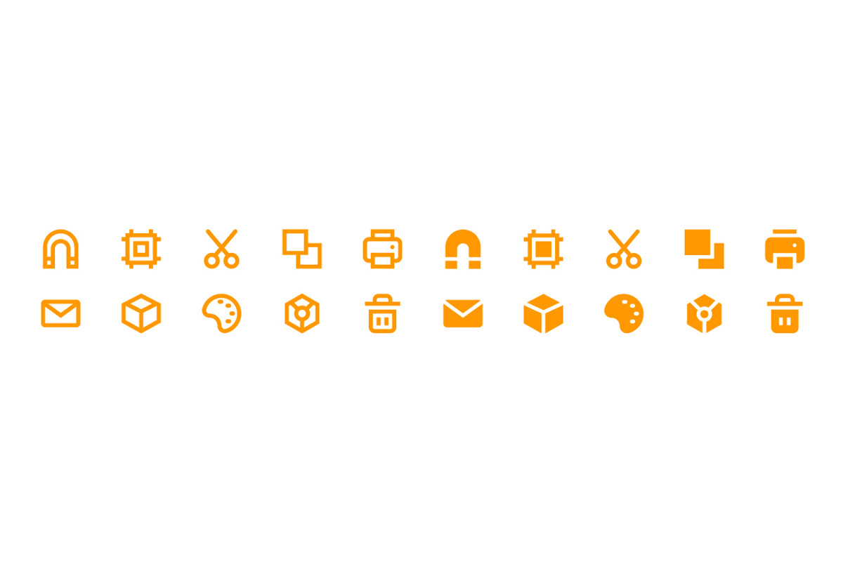 180 Material Design Icons, an Outline Icon by Creative Stall (Photo 5 of 5)