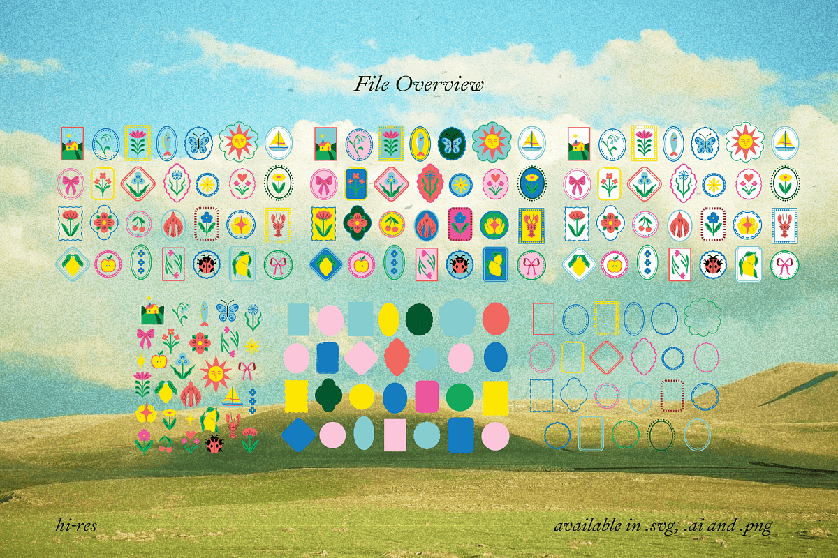 Tiny Colorful Stamp Illustrations, a Decorative Illustration by Eldorado Design Co. (Photo 7 of 8)