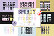 Sporty Stacked Font Bundle, a Font by WADLEN (Thumbnail 1 of 10)