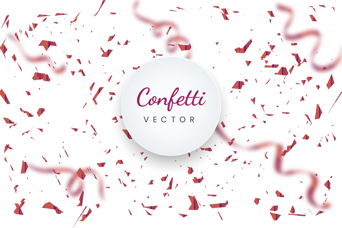 5 Dark Pink Gradient Confetti, an Object Graphic by DESIGNSKIT (Photo 3 of 4)