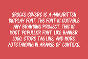 Grocke Sovers - Hand Drawn Font, a Handwritten Font by QR Design Studio (Thumbnail 3 of 6)