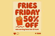 Chubby Dinner - Retro Fast Food Font, a Sans Serif Font by Rillatype (Thumbnail 8 of 9)