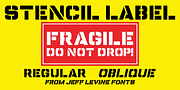 Stencil Label JNL, a Font by Jeff Levine Fonts (Thumbnail 1 of 5)