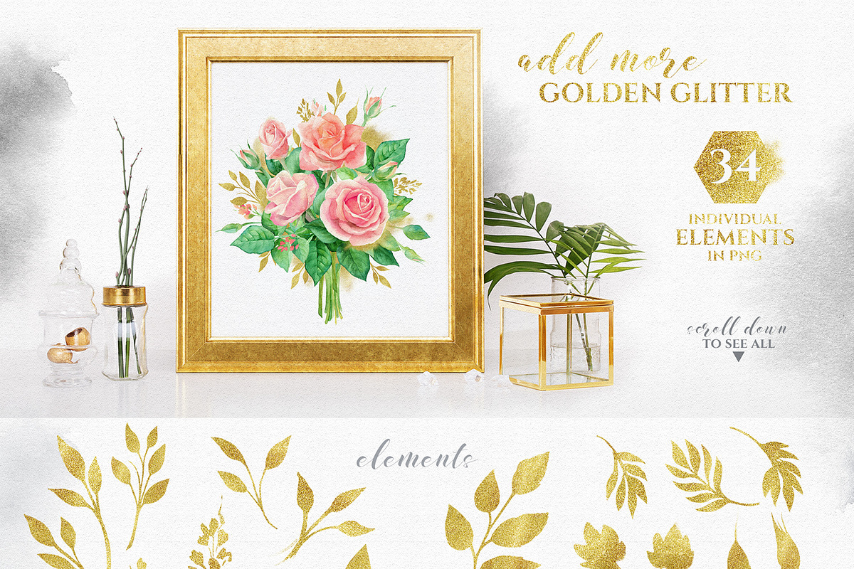 Magic flowers. Watercolor set., a Texture Illustration by LeiaSW (Photo 7 of 9)