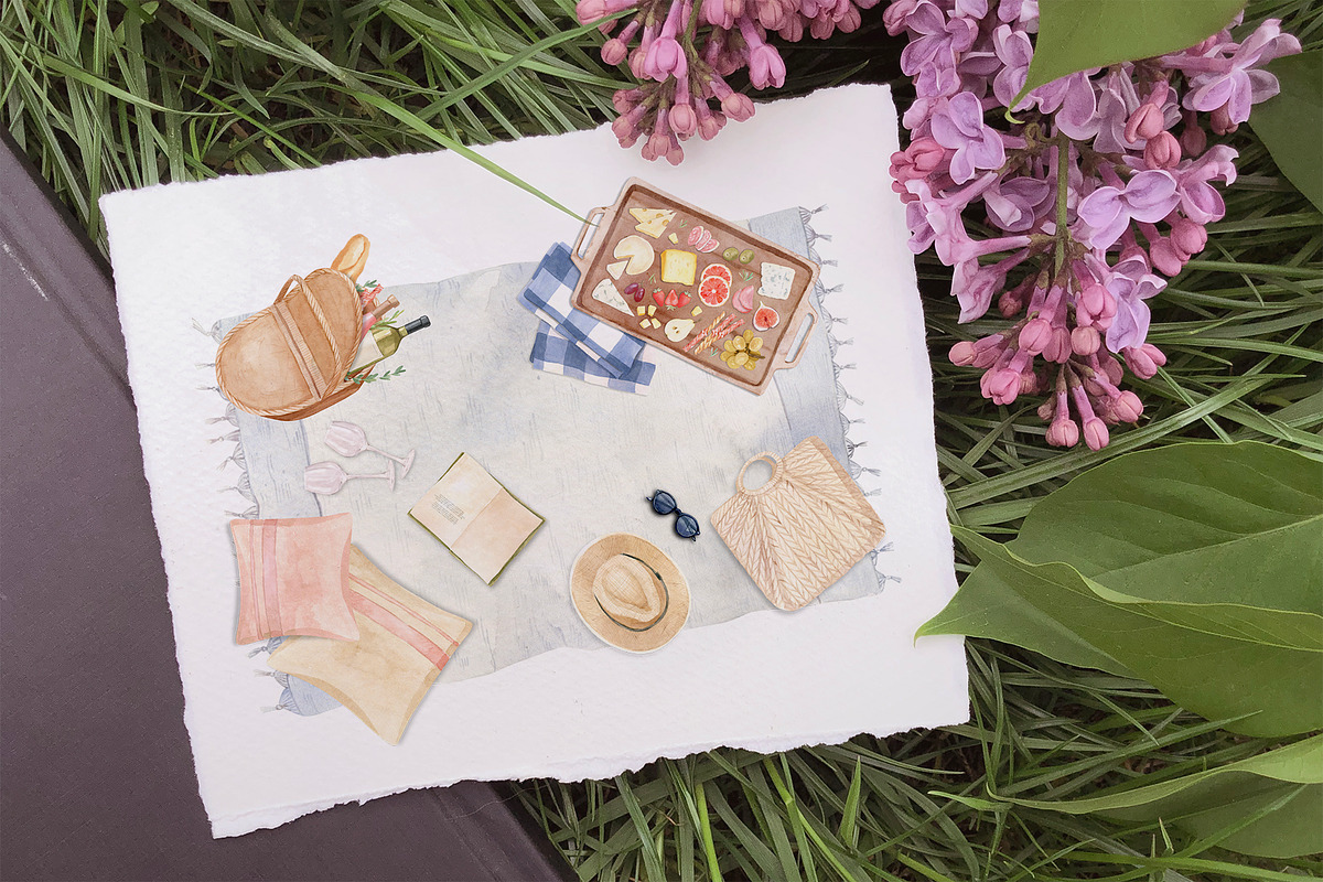 Picnic Time - Illustrations Set, a Food Illustration by Julia M. Watercolor (Photo 10 of 16)