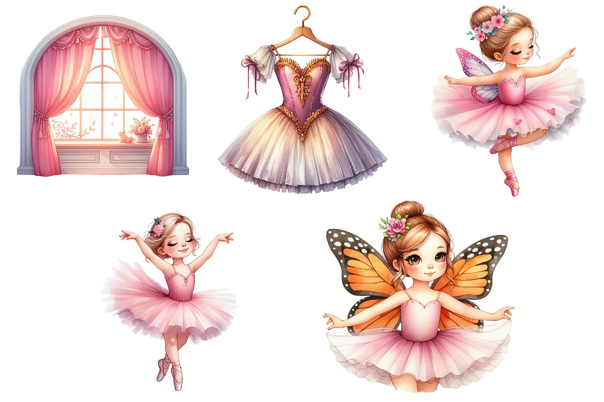 Cute Ballet Clipart, an Illustration by Pixels.Craft (Photo 9 of 10)