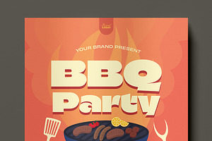 BBQ Party Flyer, a Flyer Template by FathurFateh