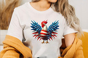Patriotic Chicken 4th of July  Subl, an Illustration by SVGArt (Thumbnail 6 of 7)
