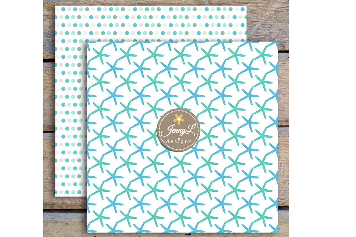 Beach Digital Papers & Clipart, a Pattern Graphic by JennyL Designs (Photo 3 of 5)