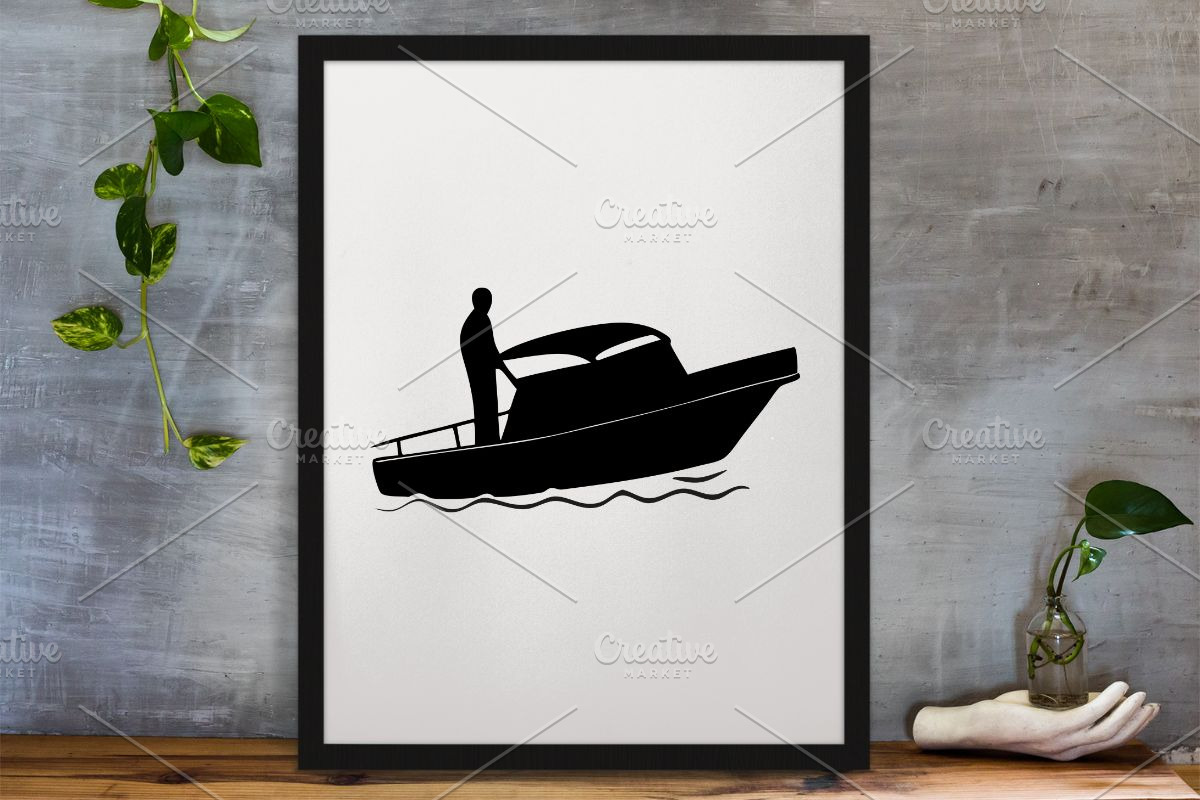 Boat Silhouette SVG, a Transportation Illustration by newminddesign (Photo 3 of 3)