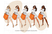 Shopping Girls clipart png, an Illustration by Parinaz Wadia Design (Thumbnail 2 of 10)
