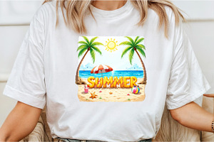 Watercolor Summer  Clipart, an Illustration by DreamCafeArt