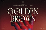 Golden Brown - Modern Serif Typeface, a Serif Font by Comactype Foundry (Thumbnail 1 of 20)