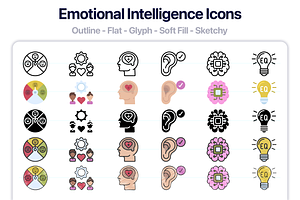 250 Emotional Intelligence Icons