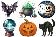 Vintage Halloween DieCuts Clipart, an Illustration by Pixels.Craft (Thumbnail 2 of 7)