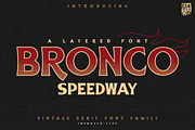 BRONCO SpeedWay, a Serif Font by inumocca_type (Thumbnail 1 of 9)