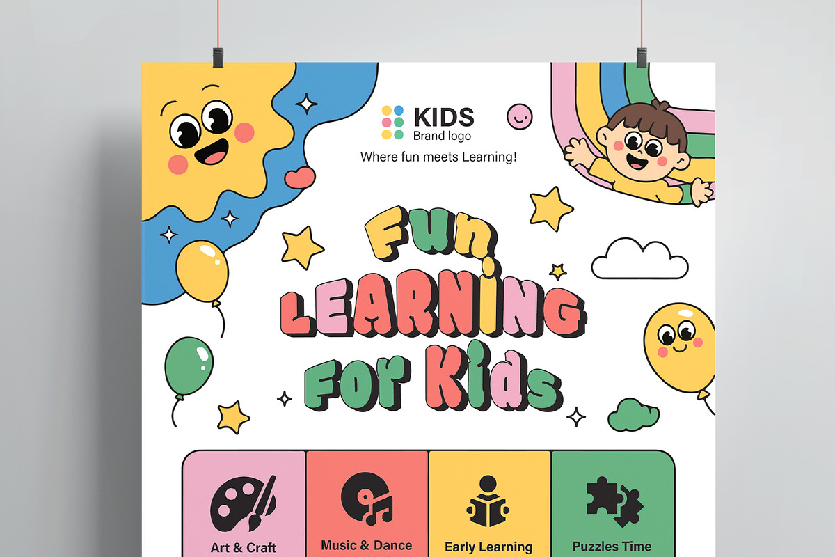Interactive Learning for Kids, a Stationery Template by MightyDesign (Photo 2 of 8)