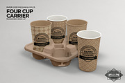 4-Cup Carrier Packaging Mockup, a Cups & Container Mockup by INCDesign (Thumbnail 7 of 8)