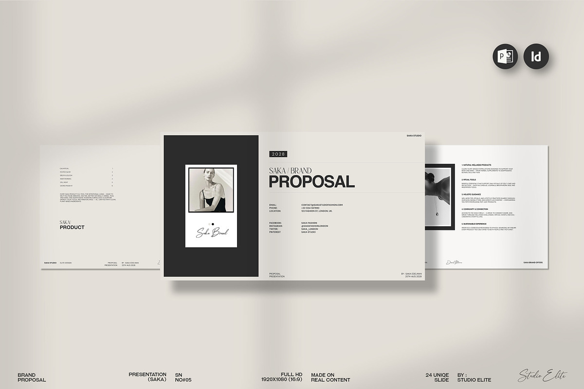 SAKA | Brand Proposal Template, a Presentation Template by Graphpexel (Photo 2 of 10)