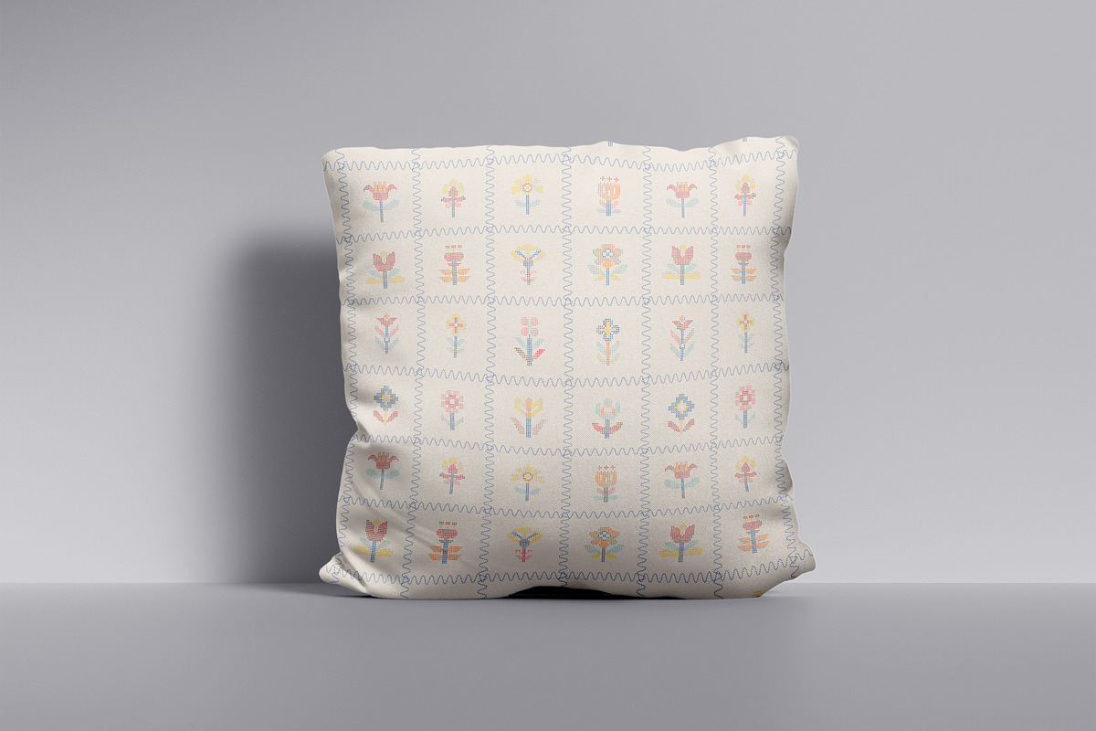 Floral Stitch Pattern, a Pattern Graphic by Neermana (Photo 3 of 5)