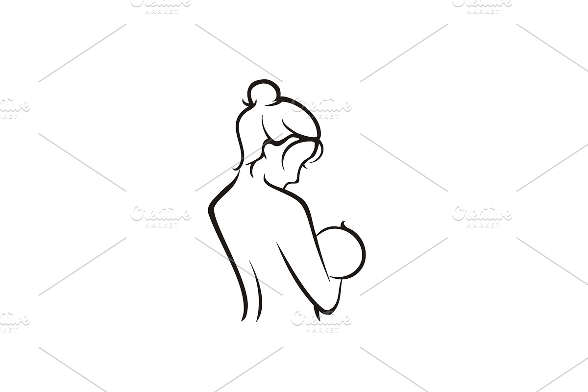 Mom Baby Breastfeeding Nursing Logo, a Branding & Logo Template by Enola99d (Photo 2 of 2)
