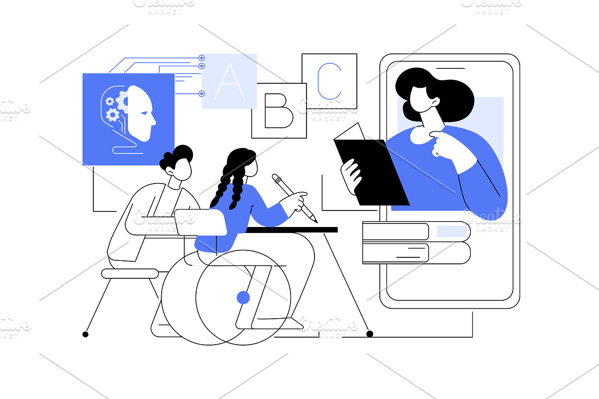 AI Personalized Learning for, a Technology Illustration by Visual Generation