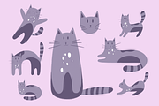 Cat Graphics Pack, an Animal Illustration by agarimoestudio (Thumbnail 5 of 16)