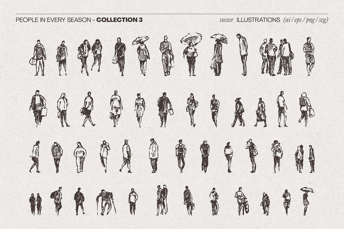 People Sketch Vector Bundle, an Education Illustration by TheMountBirdStudio (Photo 6 of 9)