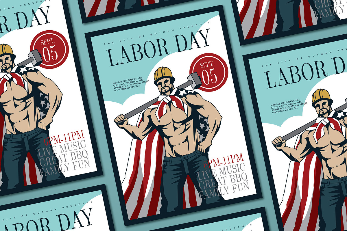 Labor Day Flyer, a Flyer Template by ashenterprise (Photo 2 of 2)