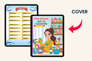 2026 Digital ADHD Cleaning Planner, a Stationery Template by Designmela01 (Thumbnail 5 of 8)
