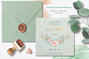 Mint and blush - watercolor clipart, a Decorative Illustration by long summer (Thumbnail 3 of 10)