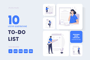 10 To-do List Vector Illustrations