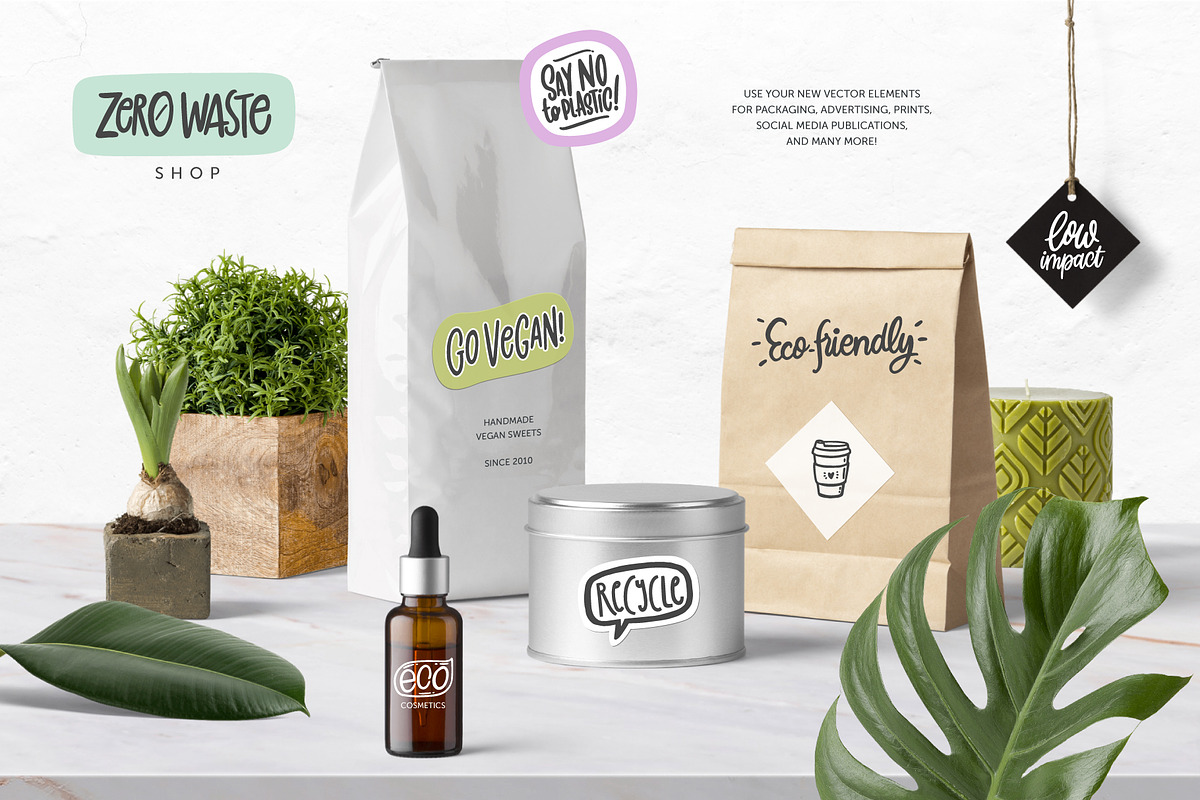 Zero waste & Eco living Pack, an Illustration by Nina's Illustration Shop (Photo 8 of 8)