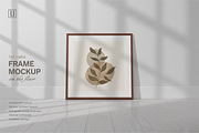 1x1 Square Frame Mockup on Floor, a Household Mockup by Lelu Art Design (Thumbnail 1 of 11)