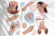 Manicure, nails, female hands, an Illustration by Yana Lesiuk (Thumbnail 2 of 3)