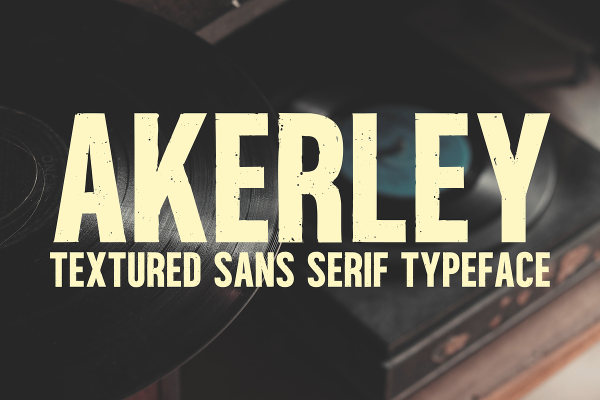 Akerley - Textured Sans Serif Font, a Font by Surplus Type Co (Photo 1 of 5)