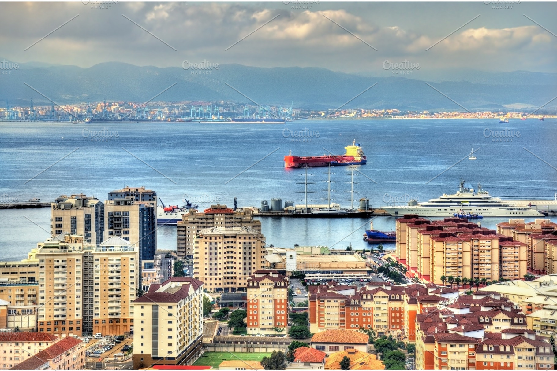 View on the Bay of Gibraltar, an Architecture Photo by Leonid Andronov