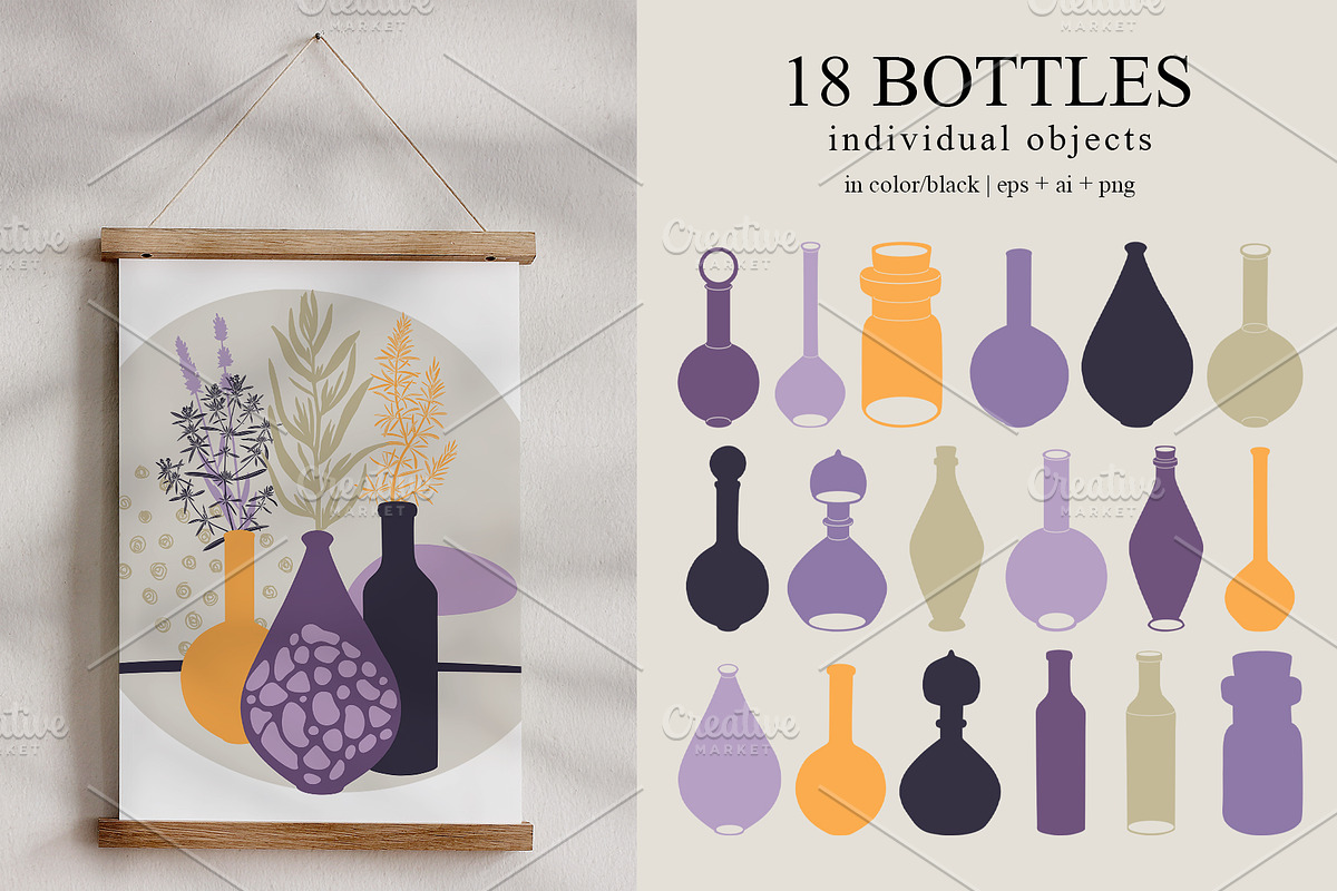 Herbs of Provence Collages & Vectors, a Healthcare Illustration by Yevheniia (Photo 8 of 12)