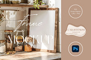 Rustic A4 Frame Mockup FR-KI-01, a Household Mockup by Callistemon Creative (Thumbnail 1 of 8)