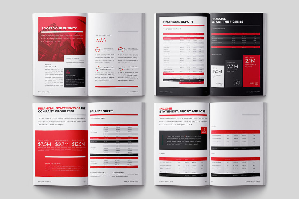 Annual Report Template, a Brochure Template by Designsoul14 (Photo 12 of 15)